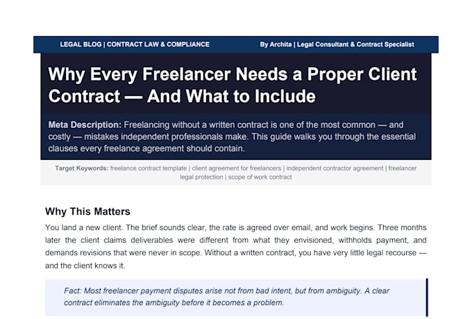 write SEO legal blog posts for law firms and startups