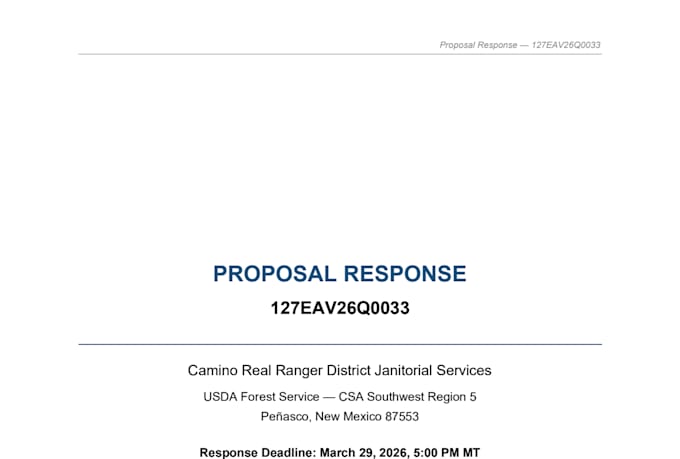 create a proposal template for your gov rfp