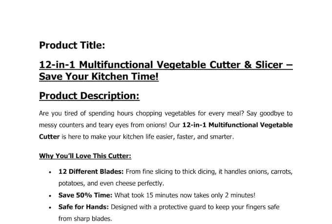 write professional product descriptions for your brand