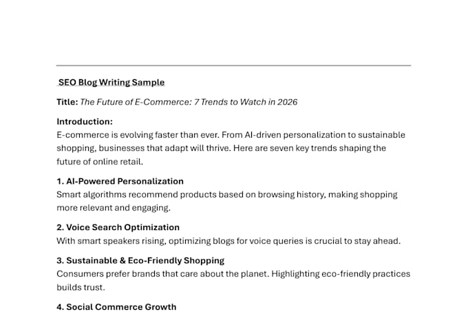 write SEO friendly blogs and articles