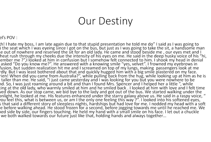 write a romantic and emotional story based on your idea