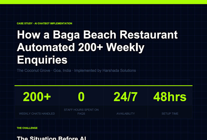 build a restaurant website with chatbot