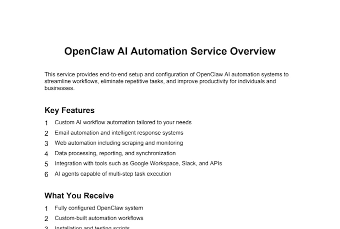 set up openclaw ai automation to fully automate