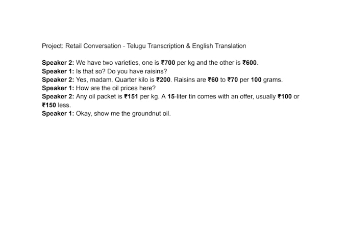 perfectly transcribe your telugu audio or video