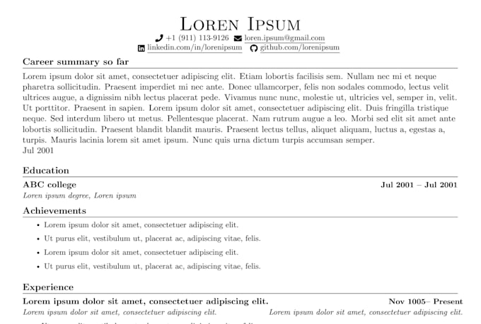 write and design a professional ats resume