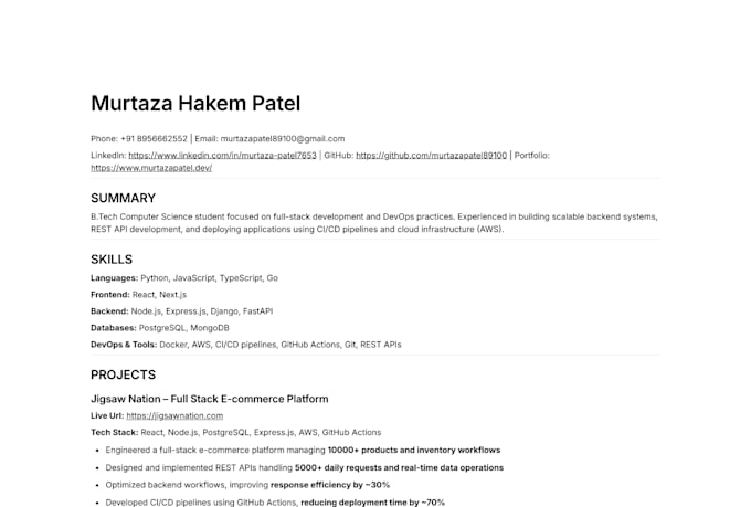 build a modern portfolio website to showcase your work