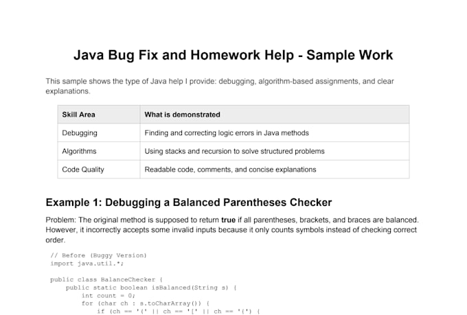help you with java, c plus plus and programming assignments