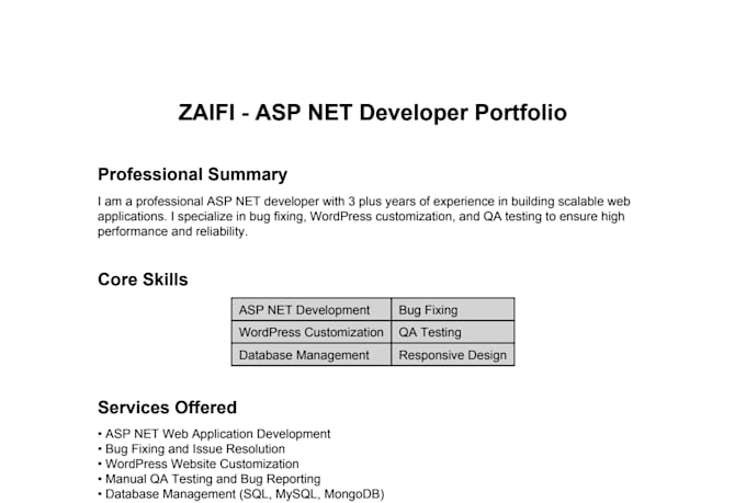 develop net web app fix bugs wordpress  QA testing
