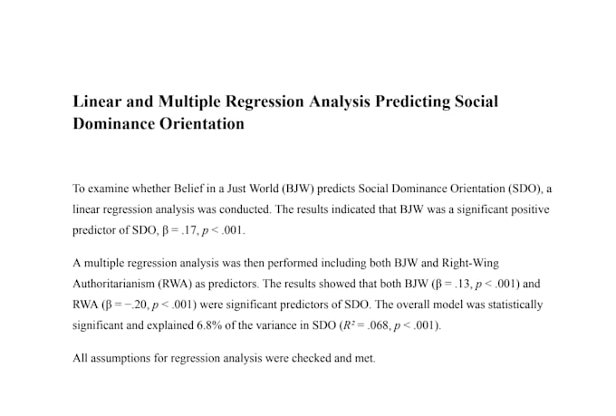 analyze your data and write apa results spss, regression, anova, correlation