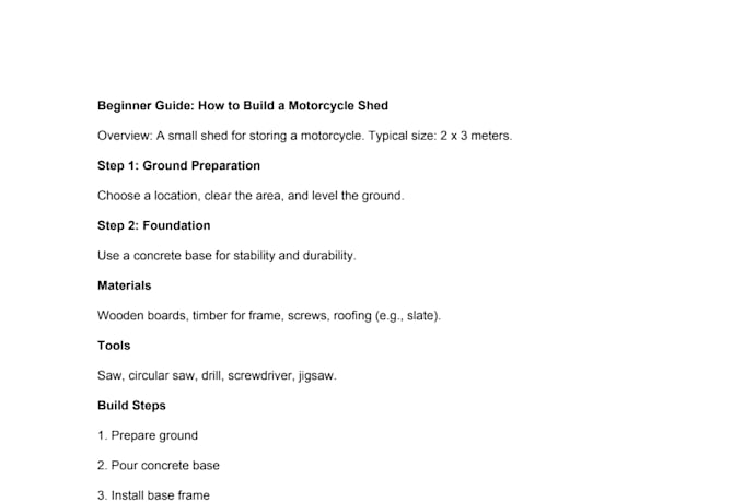 create a simple DIY shed building plan for beginners