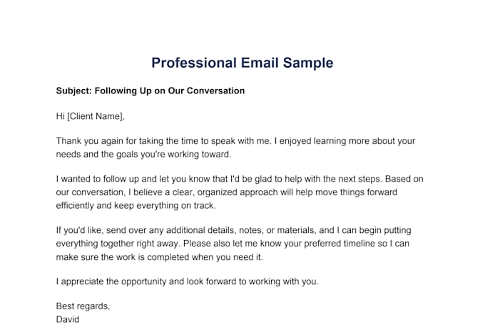write professional emails and message templates