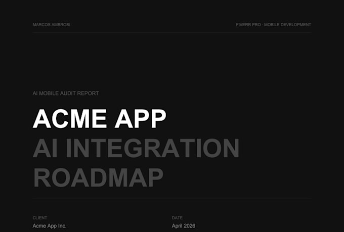audit your mobile app and create an ai integration roadmap