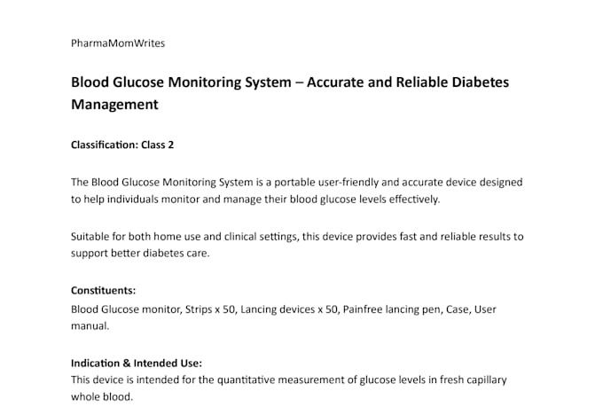 write SEO pharma and medical device product descriptions