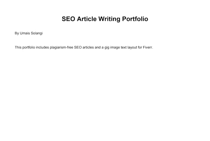 write plagiarism free SEO articles and blog posts
