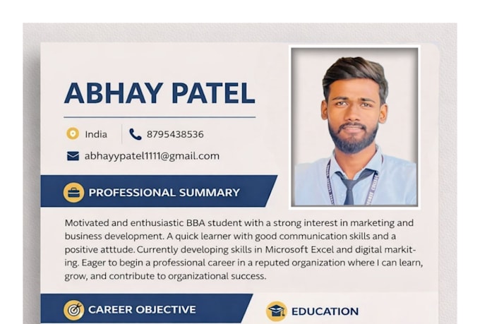 write a professional ats resume and CV