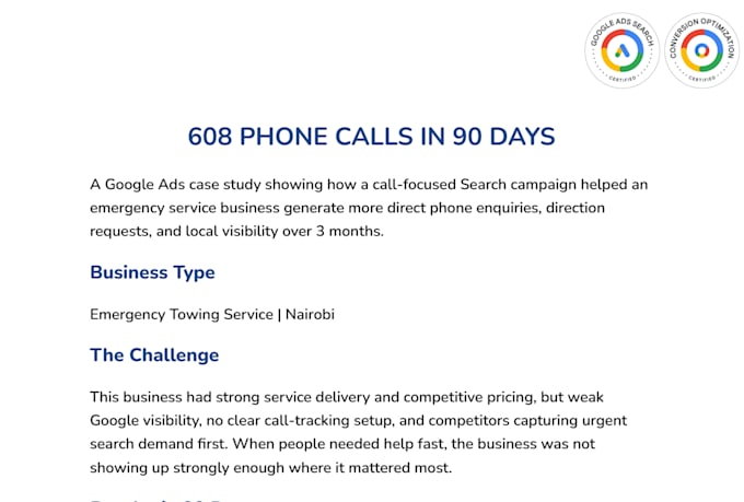 setup a google ads campaign built to drive calls and leads for service bussiness