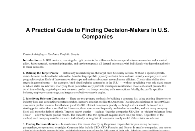 find decision makers in companies for your business