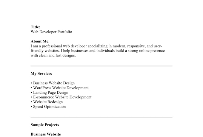 be creating clean designs, fast loading websites