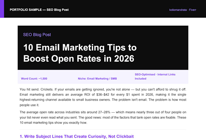 write SEO optimized blog posts that rank on google