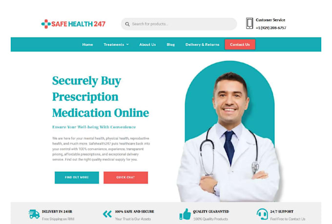 medical site with elementor design