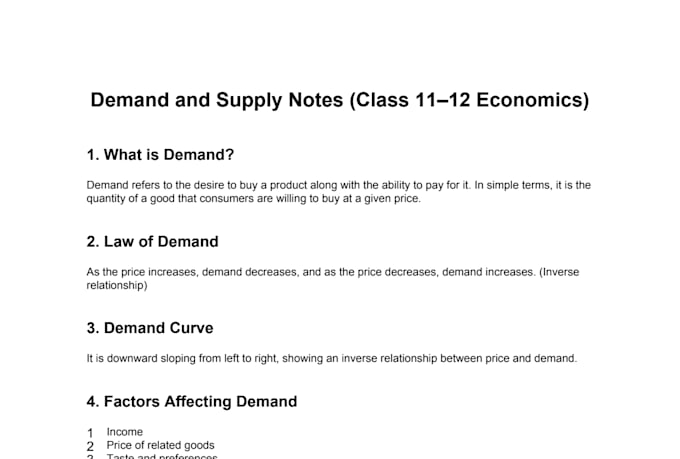 create easy and  high scoring economics notes for exam