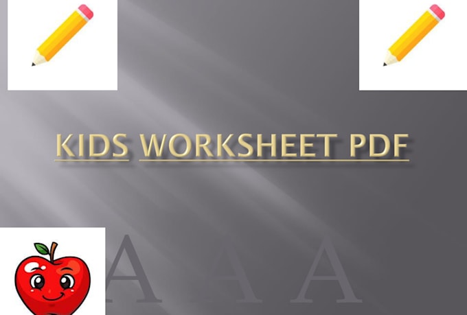 create printable kids worksheets PDF for learning