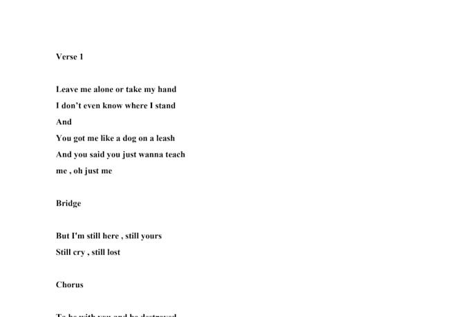 write dark and emotional song lyrics