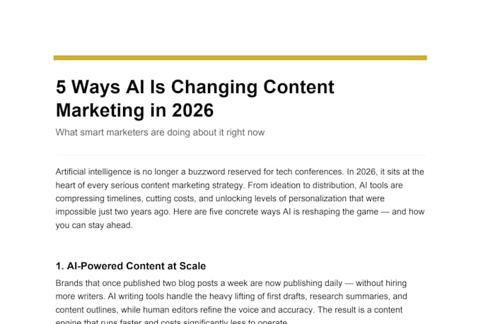 write SEO blog posts and website content