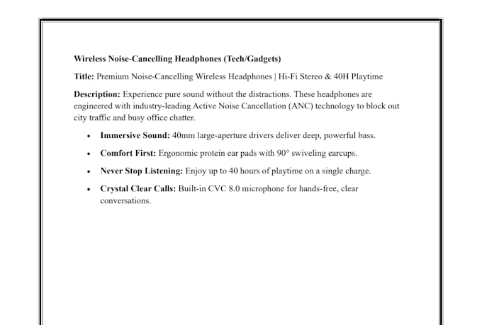 write shopify and amazon product descriptions