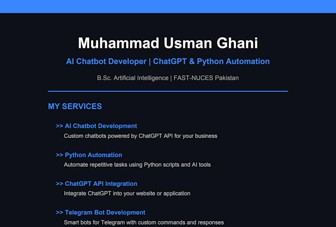build a custom ai chatbot for your website or business