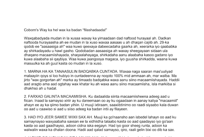 do professional english to somali translation manually and accurately