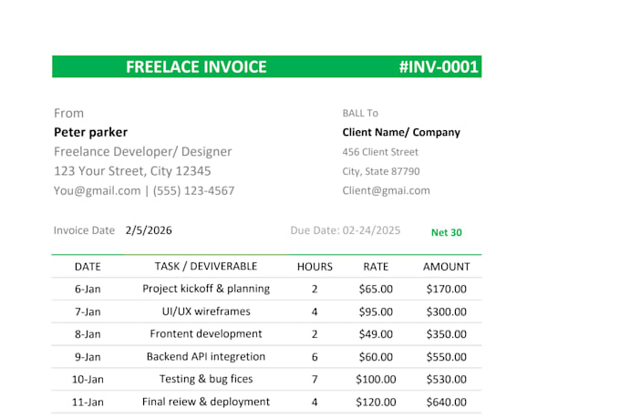 do professional data entry and excel invoice
