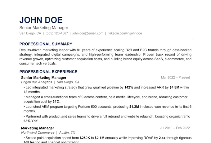 provide resume and career services