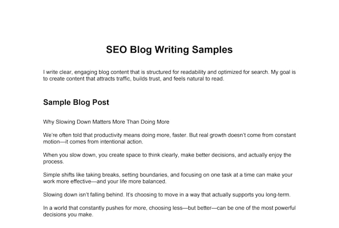 write your SEO blog posts