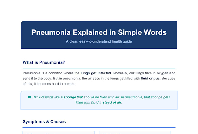 simplify complex medical topics into easy notes and explanations