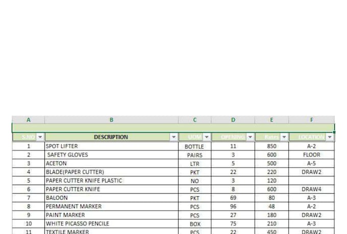 manage inventory data in excel, google sheets, or erp
