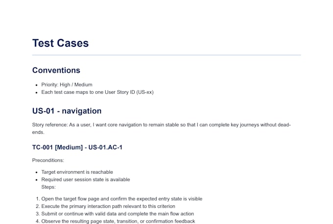 create detailed QA test cases and test plans for your website or web application