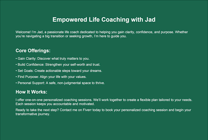 support you in finding confidence and clarity in life