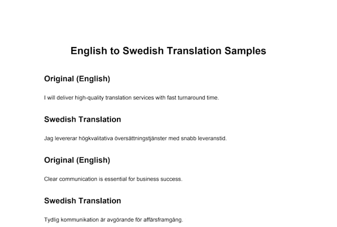 translate swedish to english etc