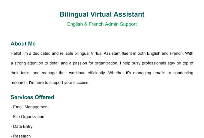 be your reliable bilingual virtual assistant