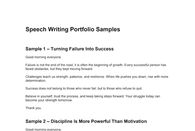 write professional speeches for events and presentations
