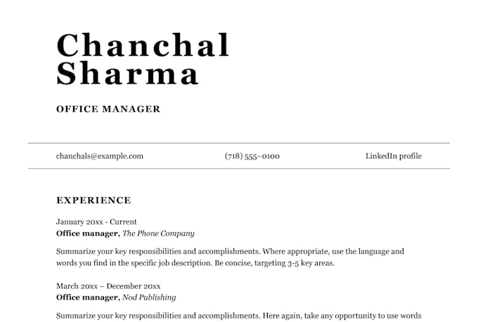 compose resume and cover letter