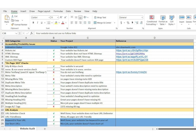 do technical seo website audit with action plan and on page analysis