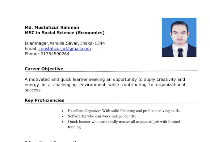 do professional CV and resume