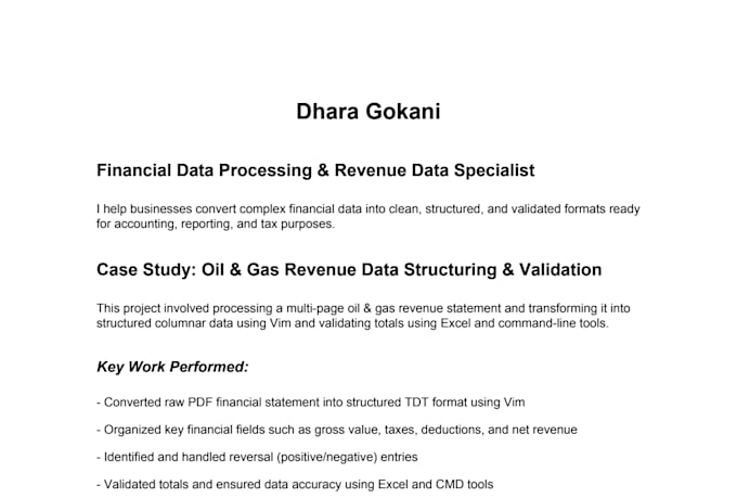 do bank statement cleanup, data sorting, and pdf to excel