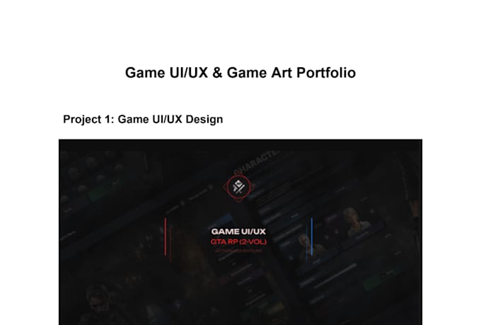 create game ui game art, ui ux design game card for  mobile and pc