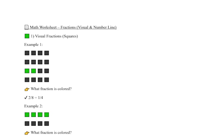 teach fractions and basic equations step by step in a simple way