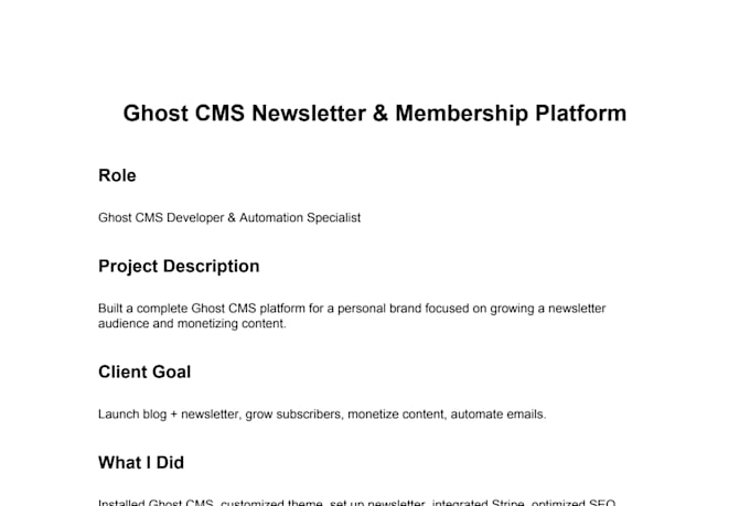 do ghost cms website, ghost cms expert, design modern ghost cms using ghost org