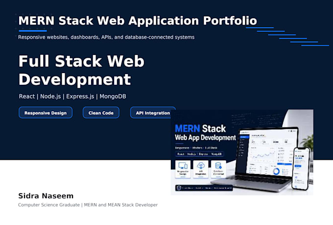 develop a responsive mern stack web application