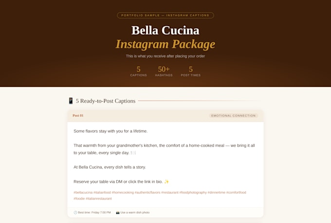 write 5 engaging instagram captions with hashtags for your business